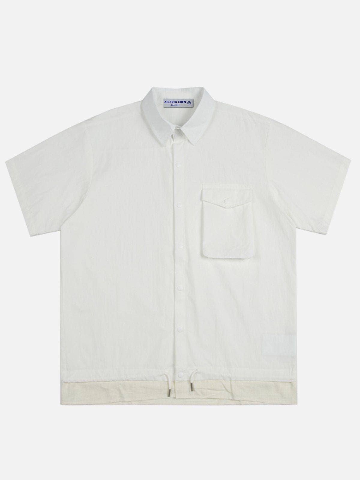 Aelfric Eden Hem Patchwork Short Sleeve Shirts sold by Aelfric Eden product image thumbnail 2