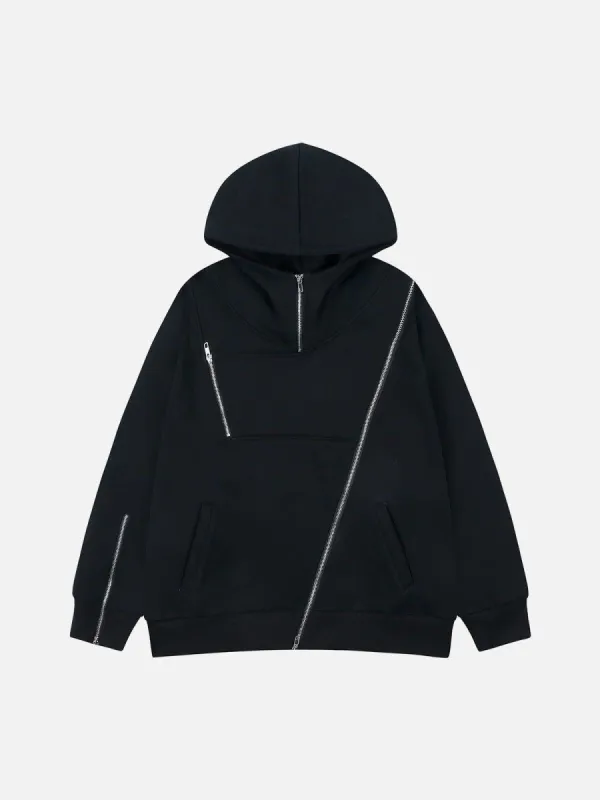 Aelfric Eden Irregular Multi Zip Up Hoodie sold by Aelfric Eden