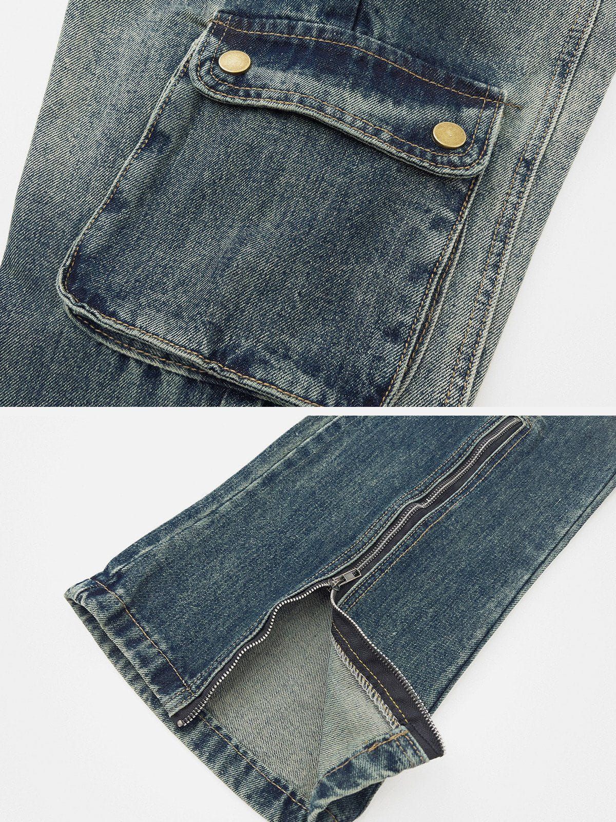 Aelfric Eden Foot Zip Up Straight Leg Jeans sold by Aelfric Eden product image thumbnail 4