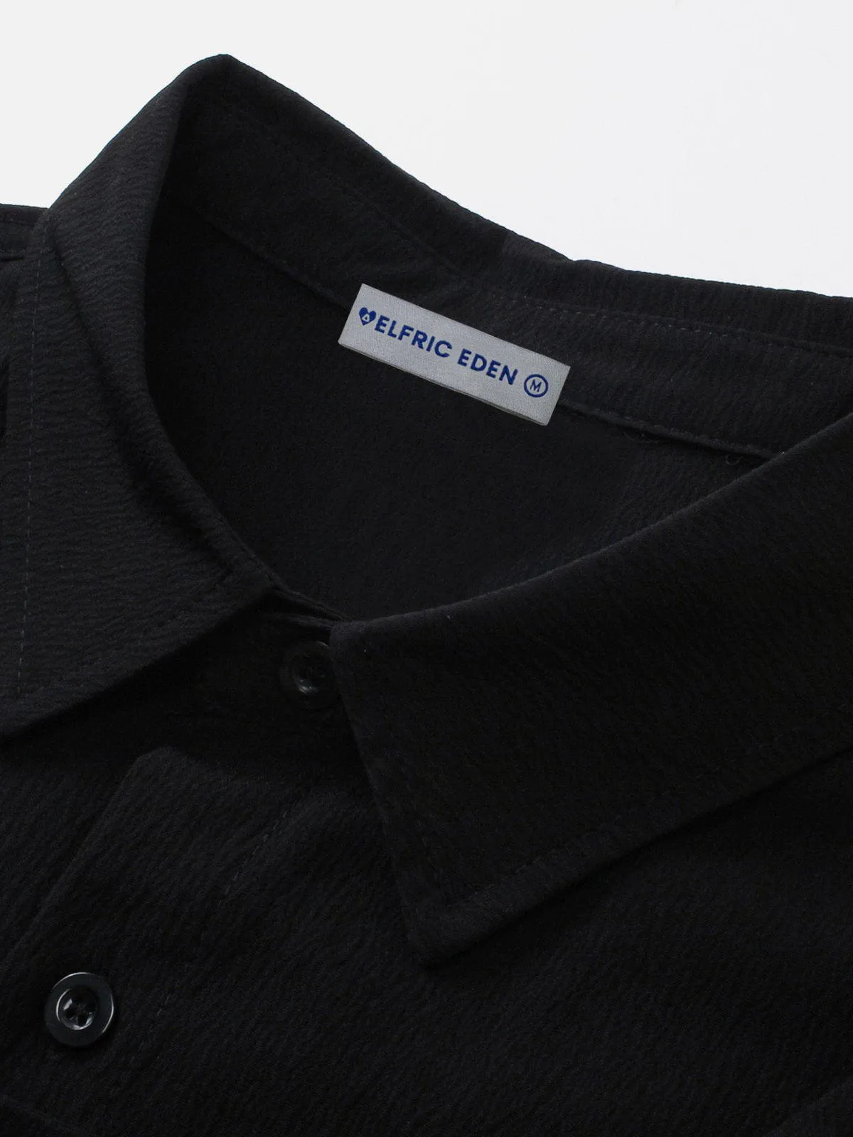 Aelfric Eden Button Patchwork Short Sleeve Shirt sold by Aelfric Eden product image thumbnail 5