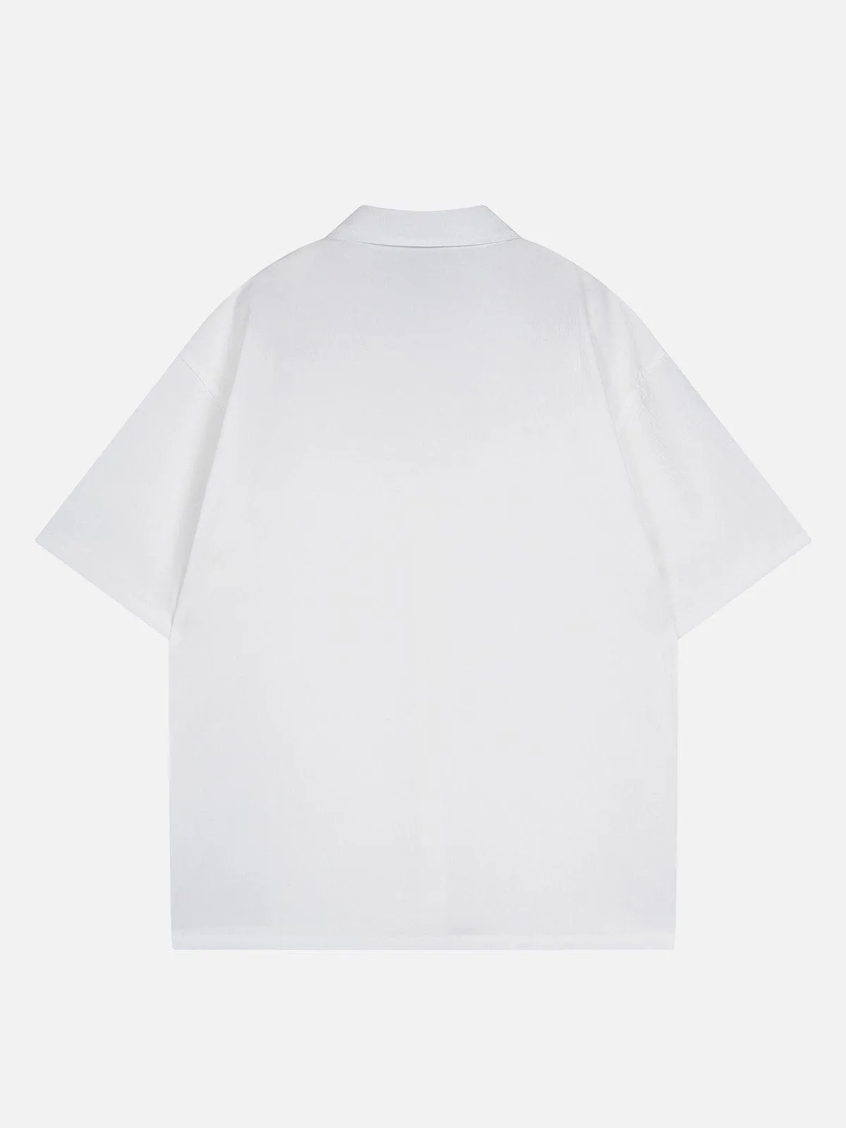 Aelfric Eden Button Patchwork Short Sleeve Shirt sold by Aelfric Eden product image thumbnail 3