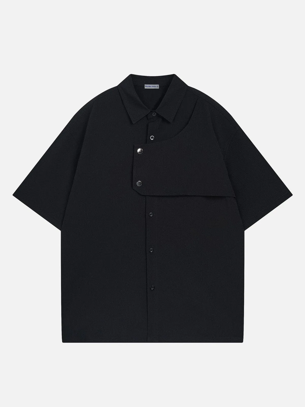 Aelfric Eden Button Patchwork Short Sleeve Shirt sold by Aelfric Eden