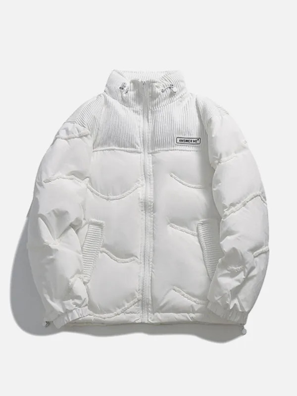 Aelfric Eden Basic Quilted Patchwork Corduroy Winter Coat sold by Aelfric Eden