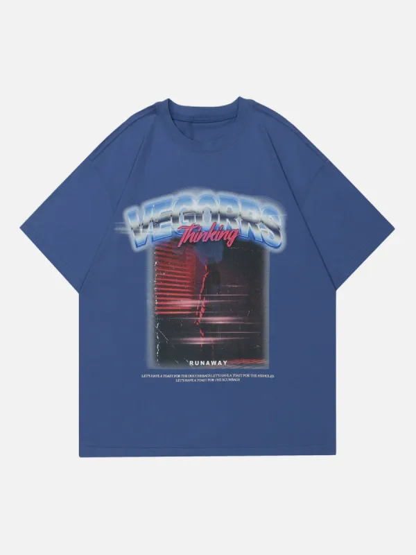 Aelfric Eden Vintage Alphabet Character Print Tee sold by Aelfric Eden