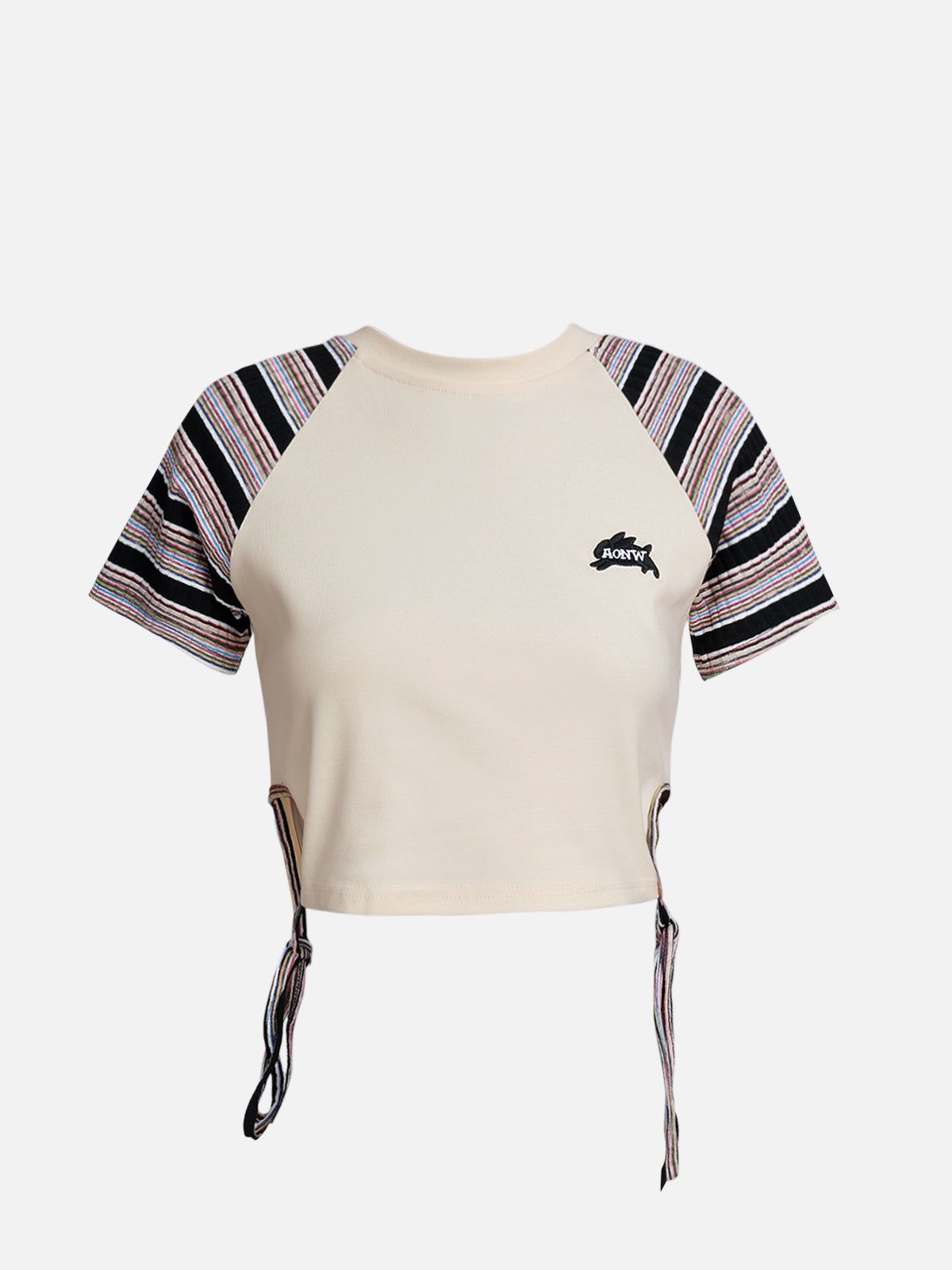 Patchwork Stripe Sleeve Tee sold by Aelfric Eden