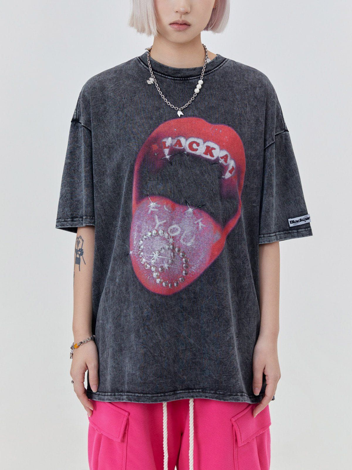 Aelfric Eden Washed Lips Print Tee sold by Aelfric Eden product image thumbnail 2