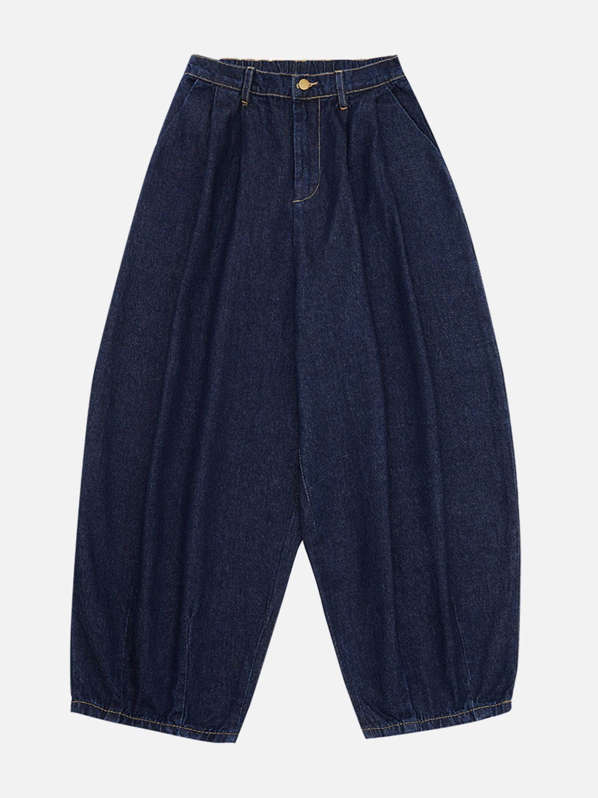 Basic Solid Loose Tapered Wide-leg Jeans sold by Aelfric Eden