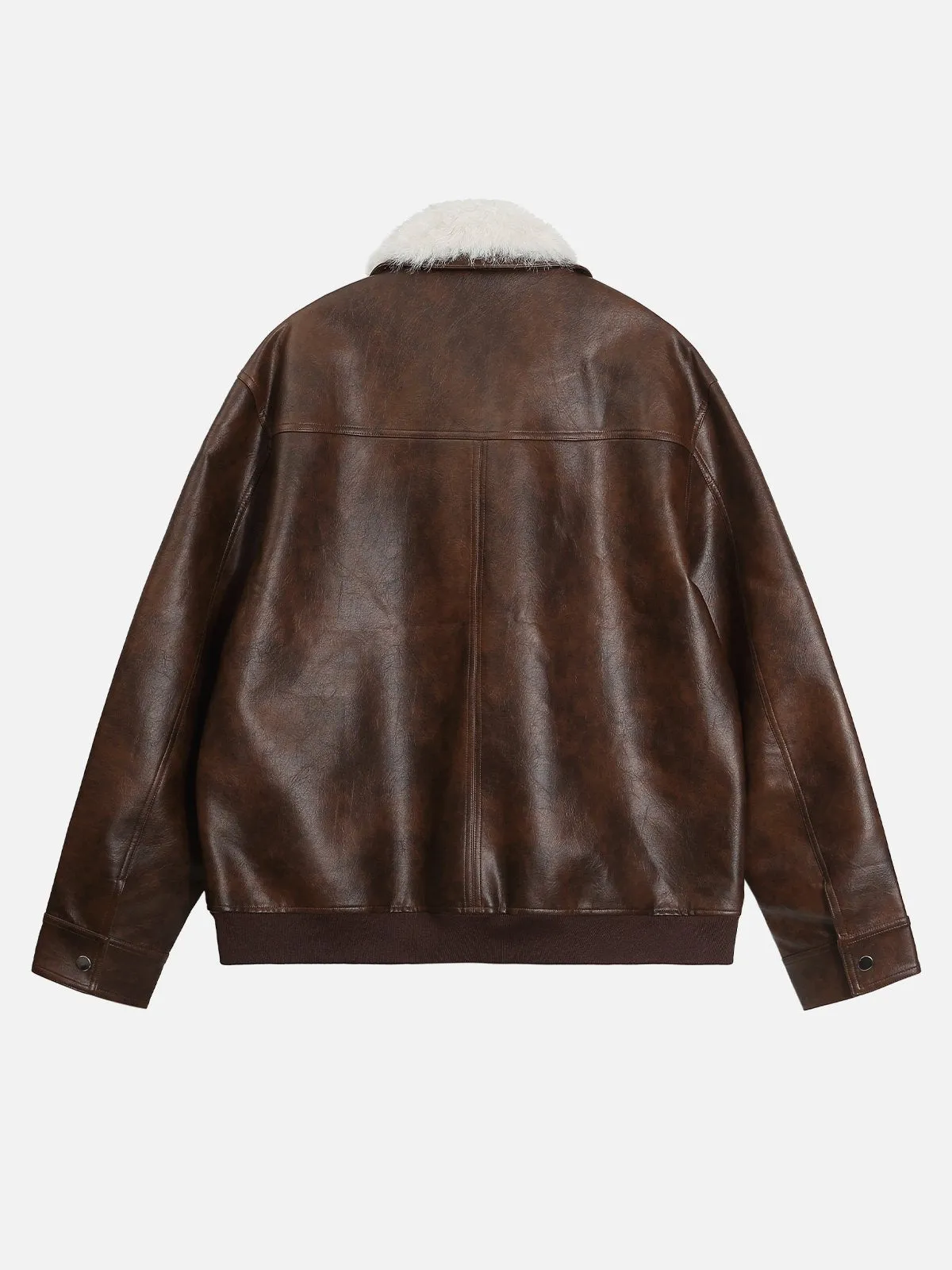 Aelfric Eden Plush Collar Faux Leather Jacket sold by Aelfric Eden product image thumbnail 2