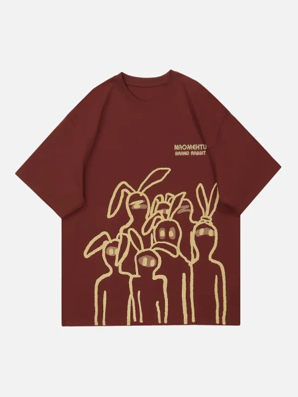 Aelfric Eden Bunny Print Cotton Tee sold by Aelfric Eden