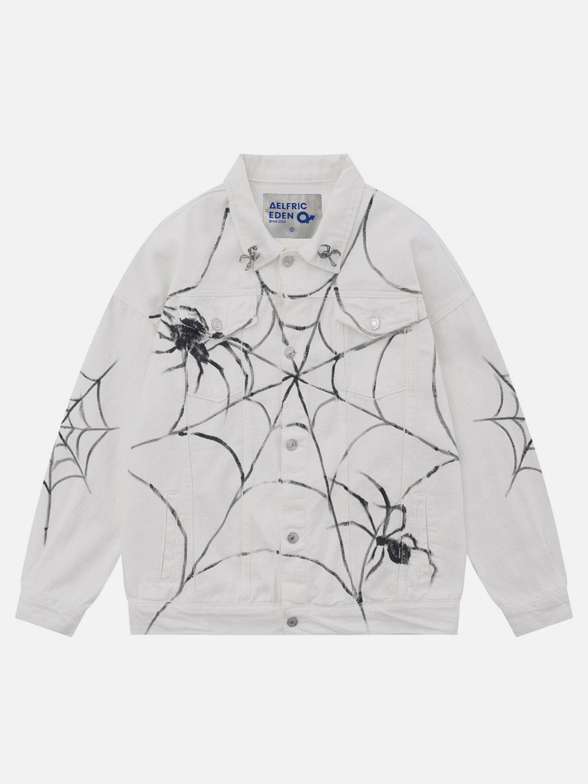 Aelfric Eden Spider Distressed Denim Jacket sold by Aelfric Eden