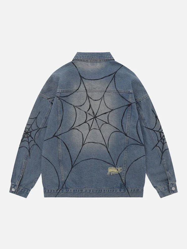 Aelfric Eden Spider Distressed Denim Jacket sold by Aelfric Eden product image thumbnail 3