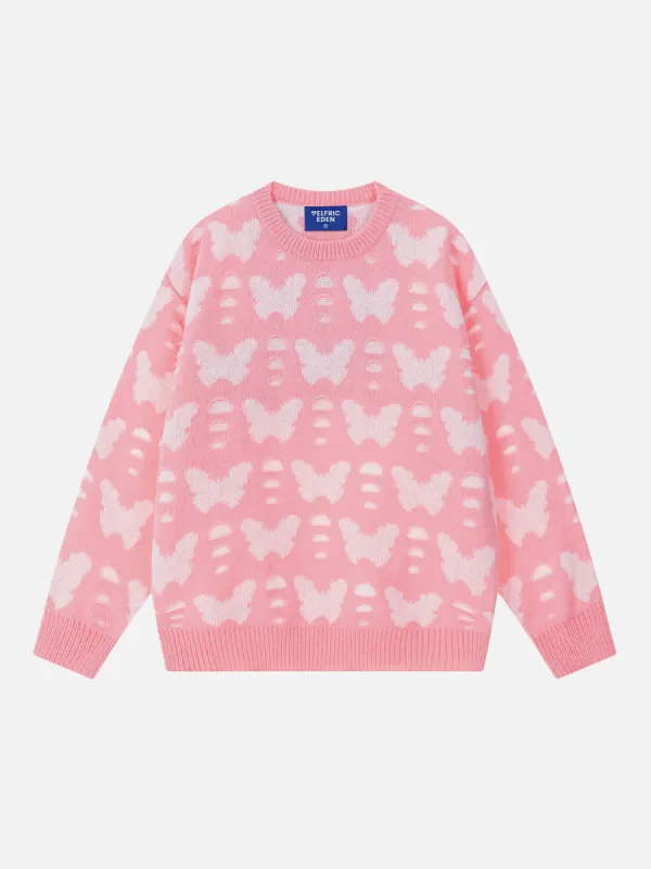 Aelfric Eden Distressed Butterfly Sweater sold by Aelfric Eden