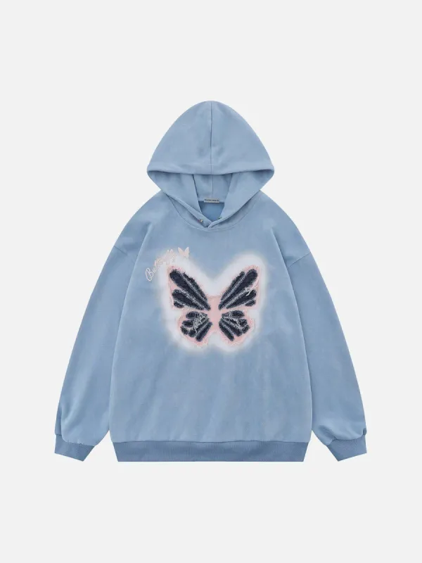 国内未入荷 Aelfric Eden - Denim Butterfly Hoodie Aelfric Eden Denim Butterfly Hoodie – Aelfric eden