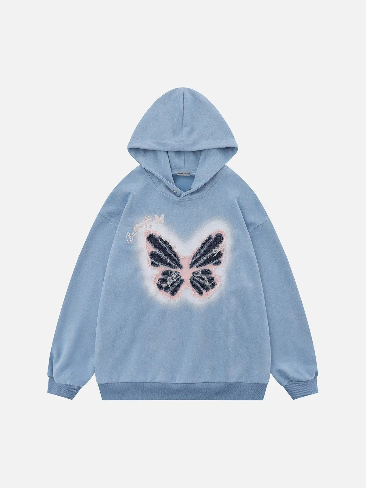 Aelfric Eden Embroidery Denim Butterfly Hoodie sold by Aelfric Eden