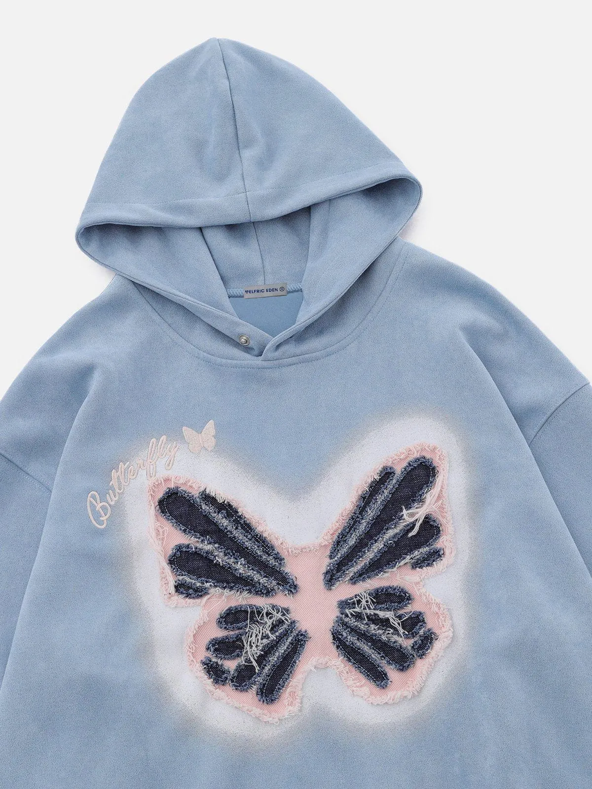 Aelfric Eden Embroidery Denim Butterfly Hoodie sold by Aelfric Eden product image thumbnail 4