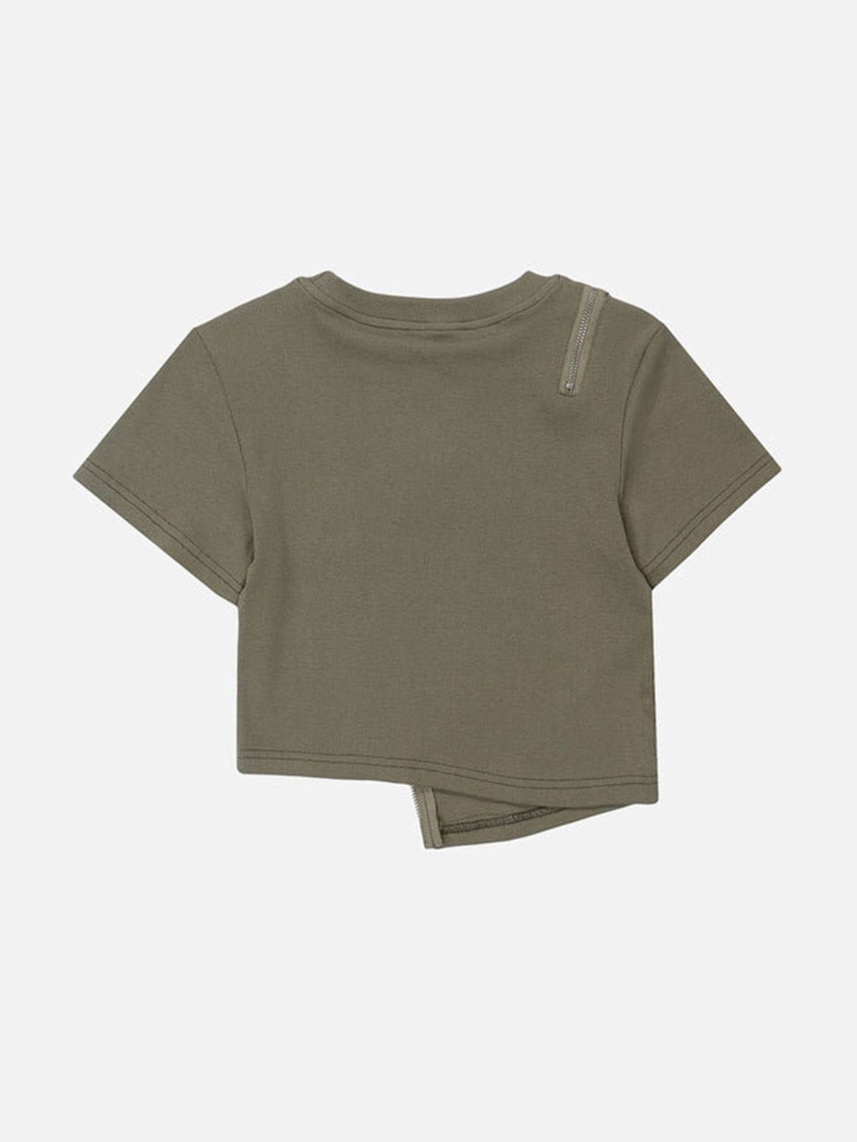 Letter Printing Zip Tee sold by Aelfric Eden product image thumbnail 3