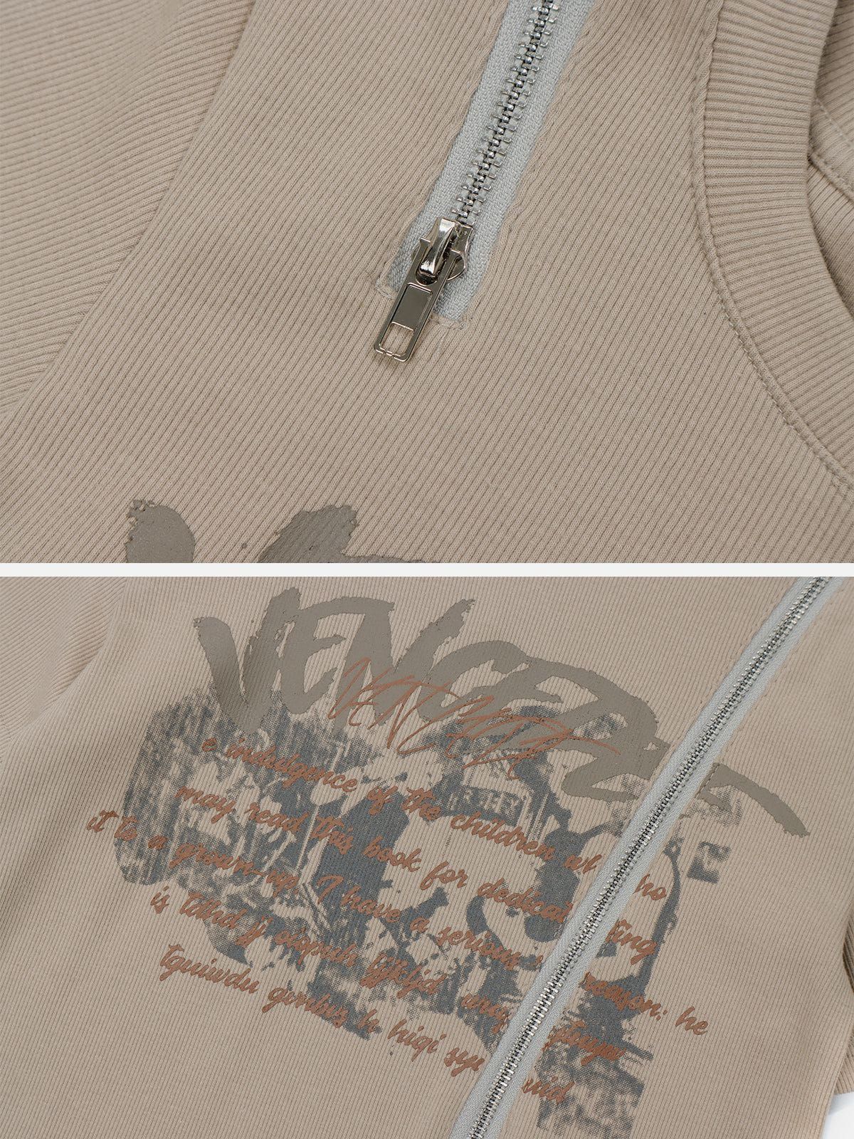 Letter Printing Zip Tee sold by Aelfric Eden product image thumbnail 5
