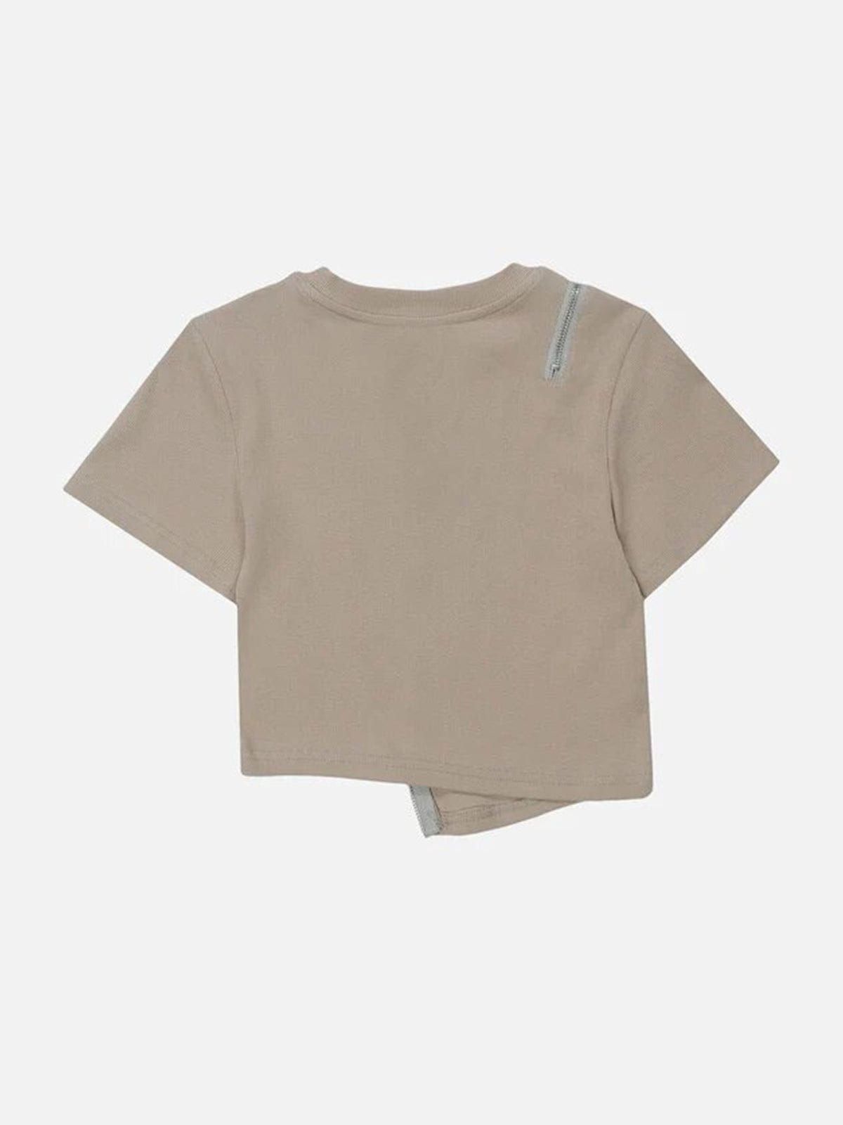 Letter Printing Zip Tee sold by Aelfric Eden