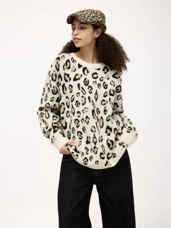 Aelfric Eden Apricot Leopard Print Sweater sold by Aelfric Eden