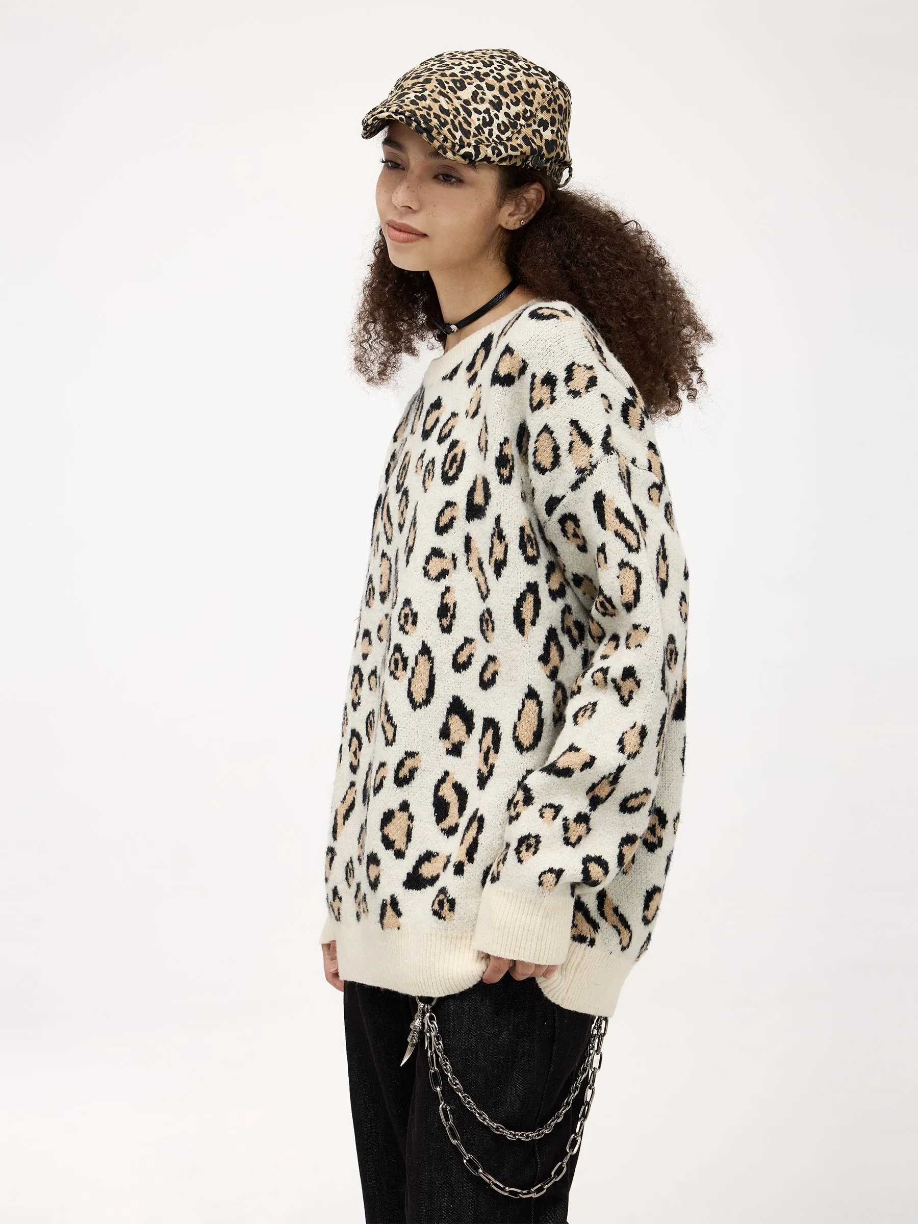 Aelfric Eden Leopard Graphic Sweater sold by Aelfric Eden product image thumbnail 3