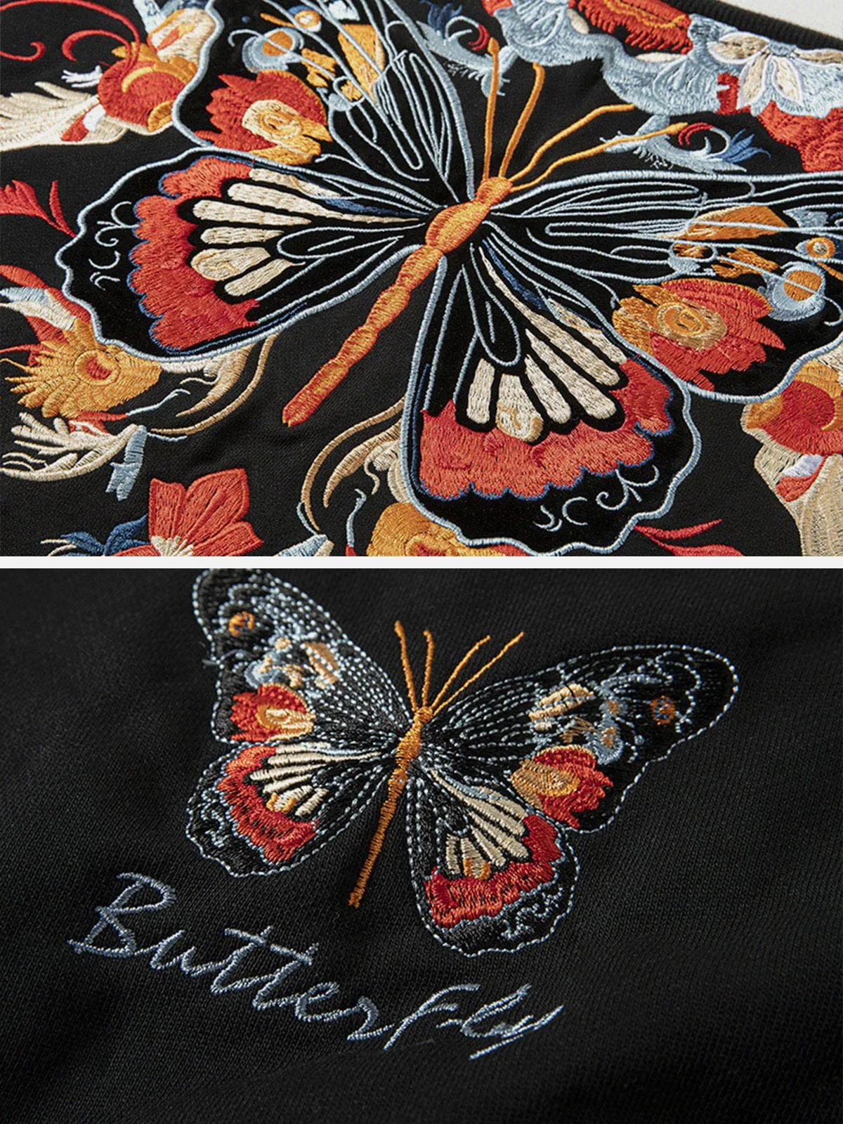 Aelfric Eden Embroidery Butterfly Sweatshirt sold by Aelfric Eden product image thumbnail 4