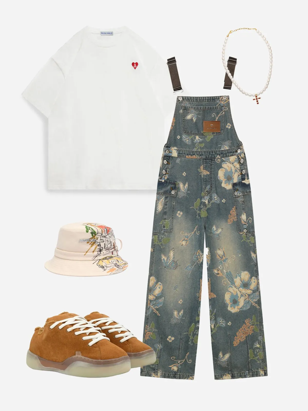 Aelfric Eden Full Print Flower Overalls sold by Aelfric Eden product image thumbnail 2