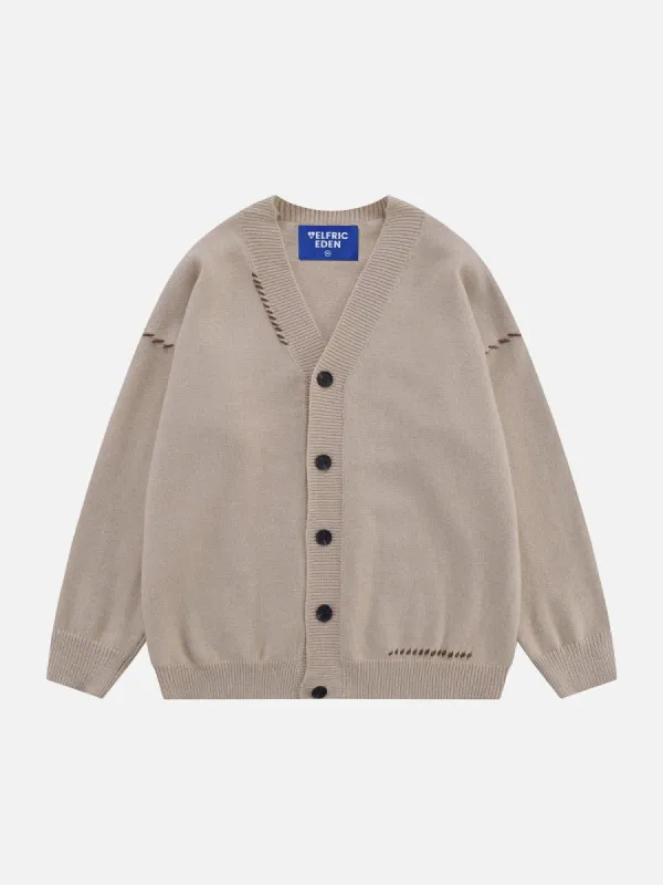 Aelfric Eden Line Weaving V-neck Cardigan sold by Aelfric Eden