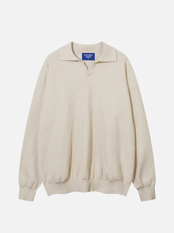 Aelfric Eden Lapel Simple Sweater sold by Aelfric Eden