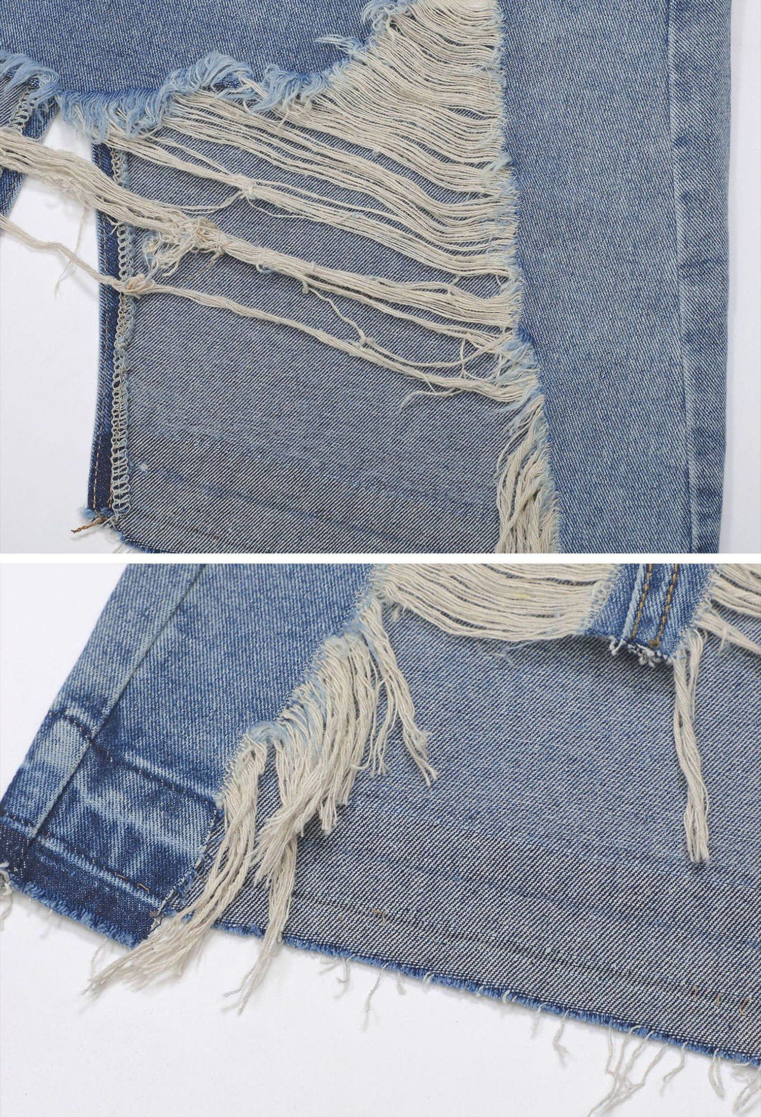 Aelfric Eden Hole Distressed Slim Fit Jorts sold by Aelfric Eden product image thumbnail 3