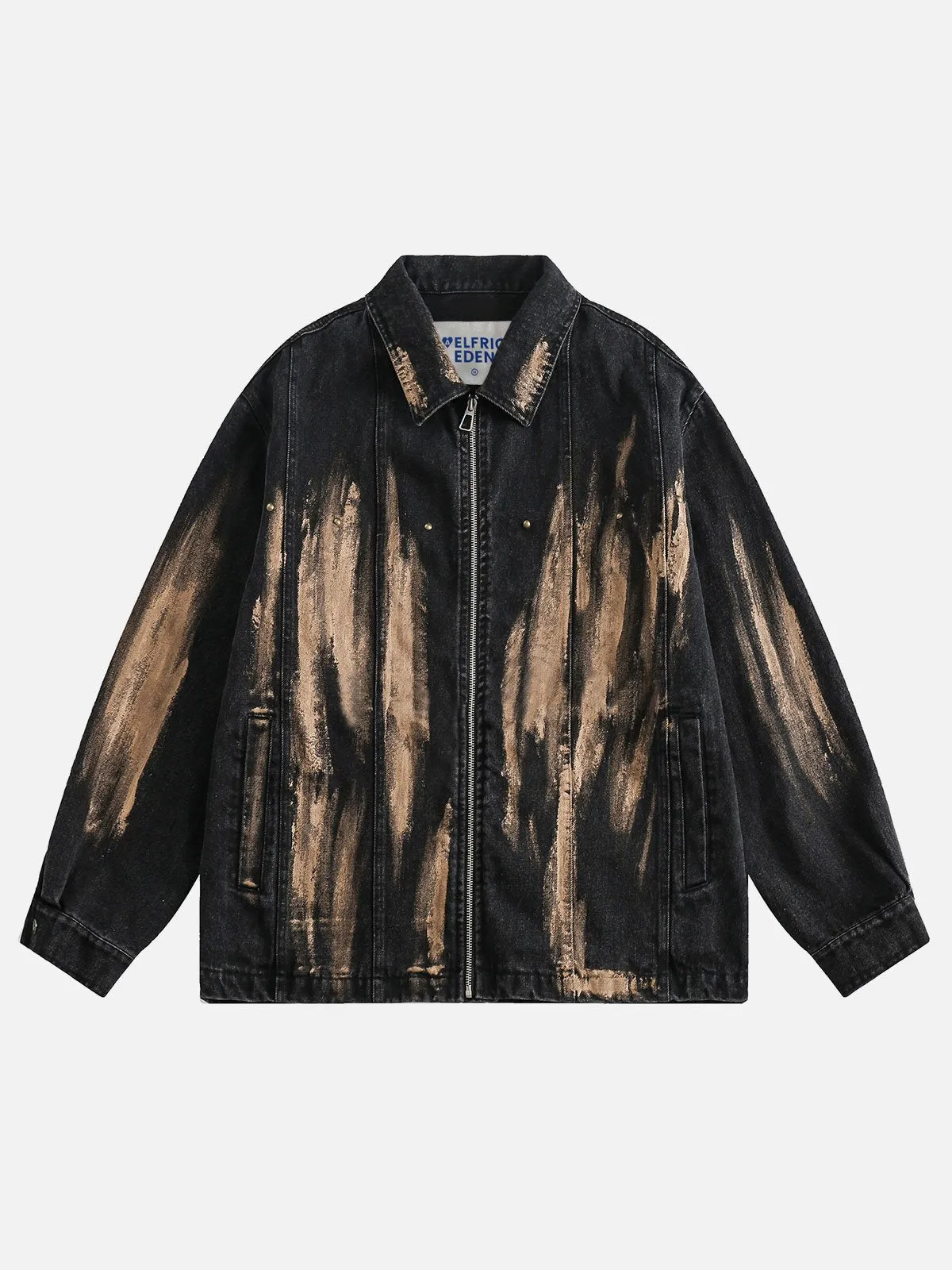 Aelfric Eden Spray Paint Washed Denim Jacket sold by Aelfric Eden
