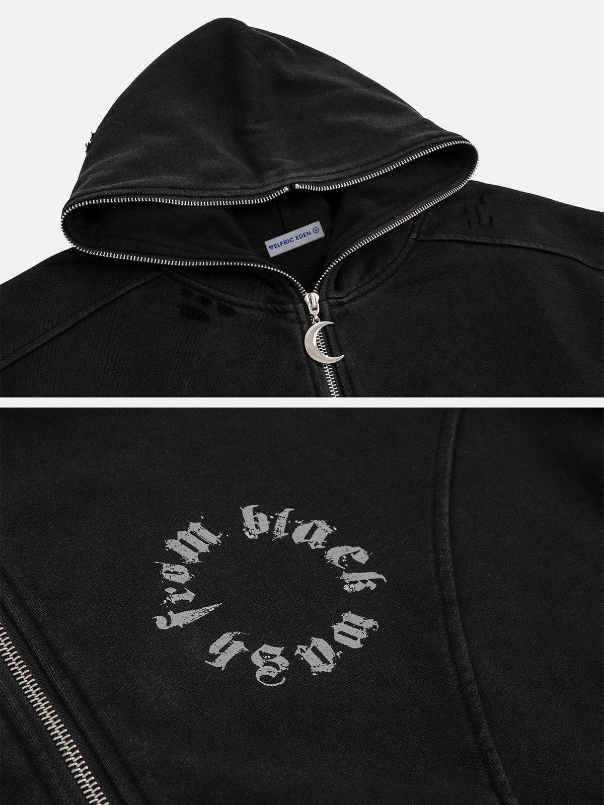 Aelfric Eden Distressed Gothic Letter Hoodie sold by Aelfric Eden product image thumbnail 4