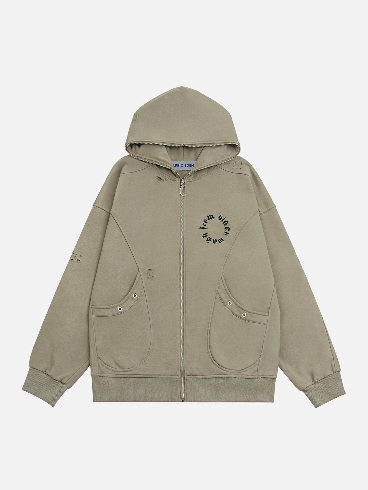 Aelfric Eden Distressed Gothic Letter Hoodie sold by Aelfric Eden