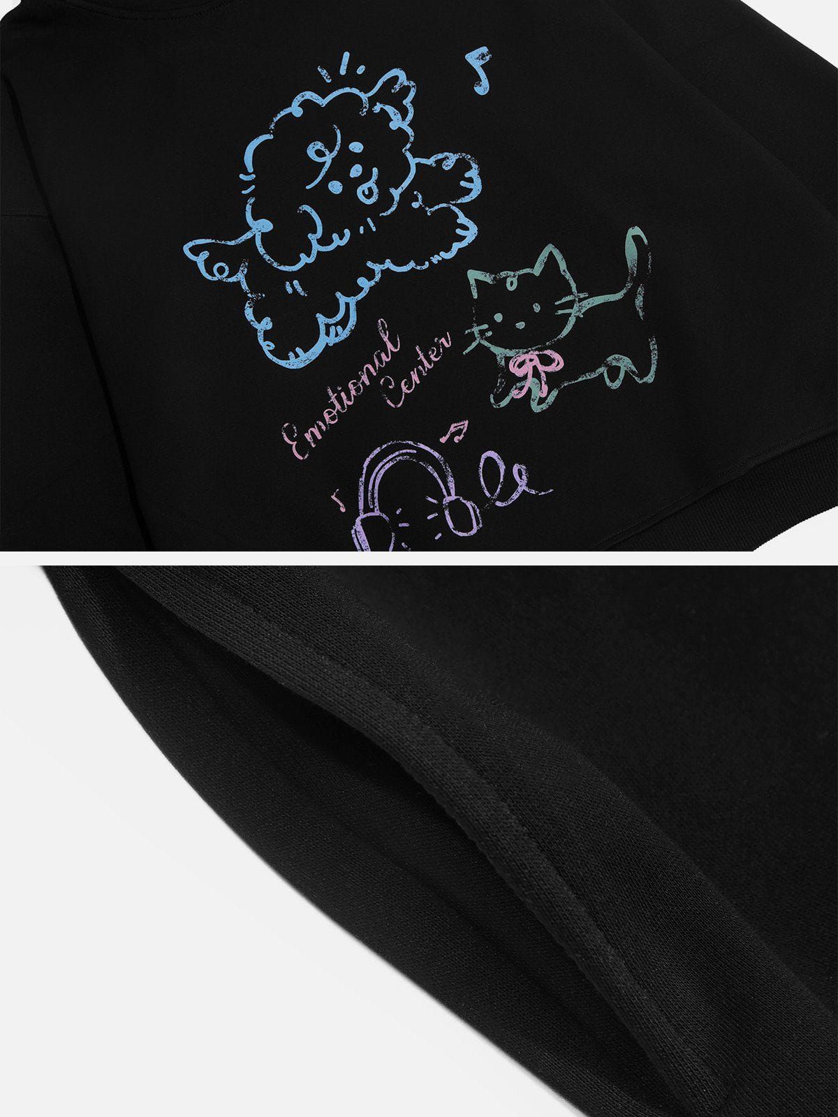 Aelfric Eden Colorful Cartoon Print Hoodie sold by Aelfric Eden product image thumbnail 5