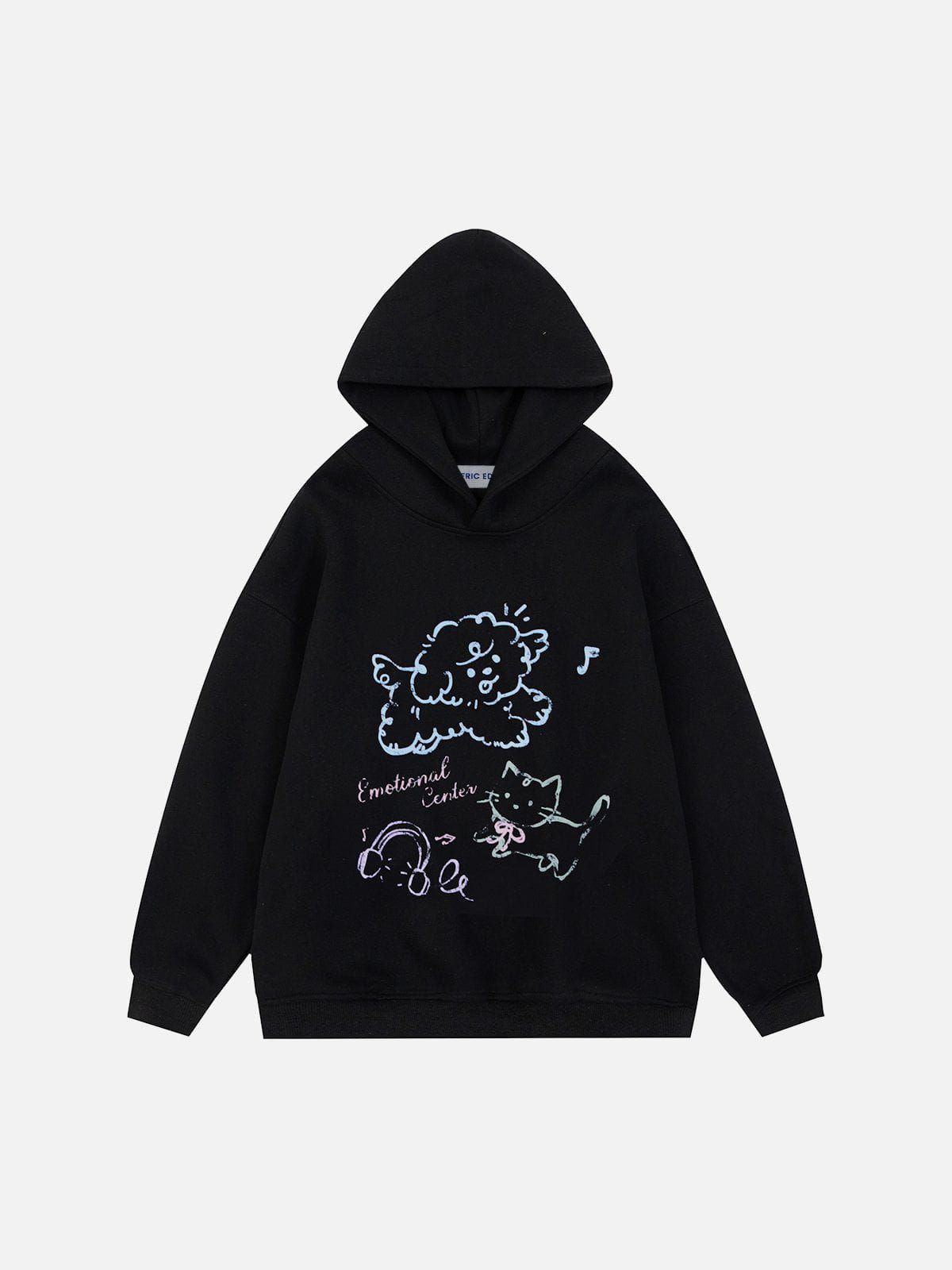 Aelfric Eden Colorful Cartoon Print Hoodie sold by Aelfric Eden