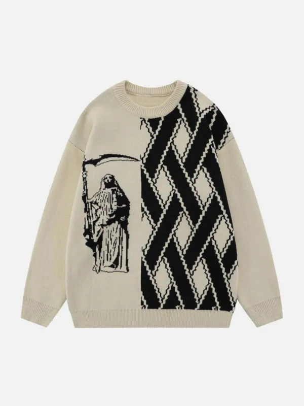 Aelfric Eden Stripe Patchwork Jacquard Sweater sold by Aelfric Eden