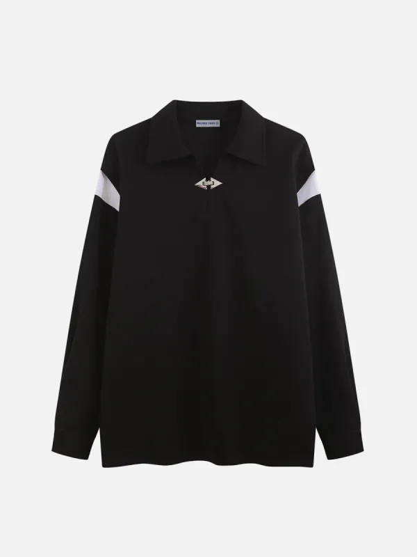 Aelfric Eden Cut Out Shoulder Polo Sweatshirt sold by Aelfric Eden