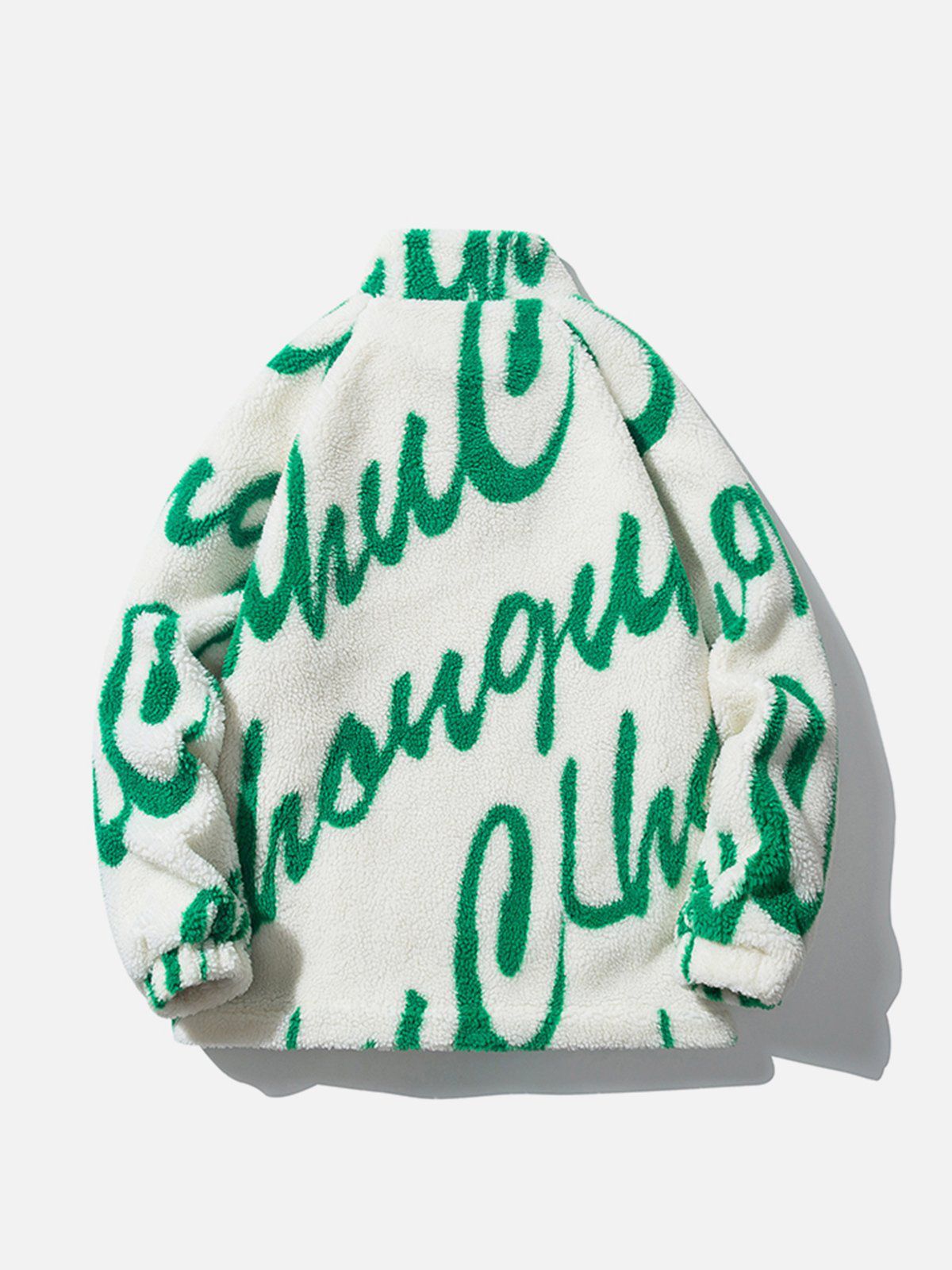 Aelfric Eden Full Print Letter Sherpa Winter Coat sold by Aelfric Eden product image thumbnail 2