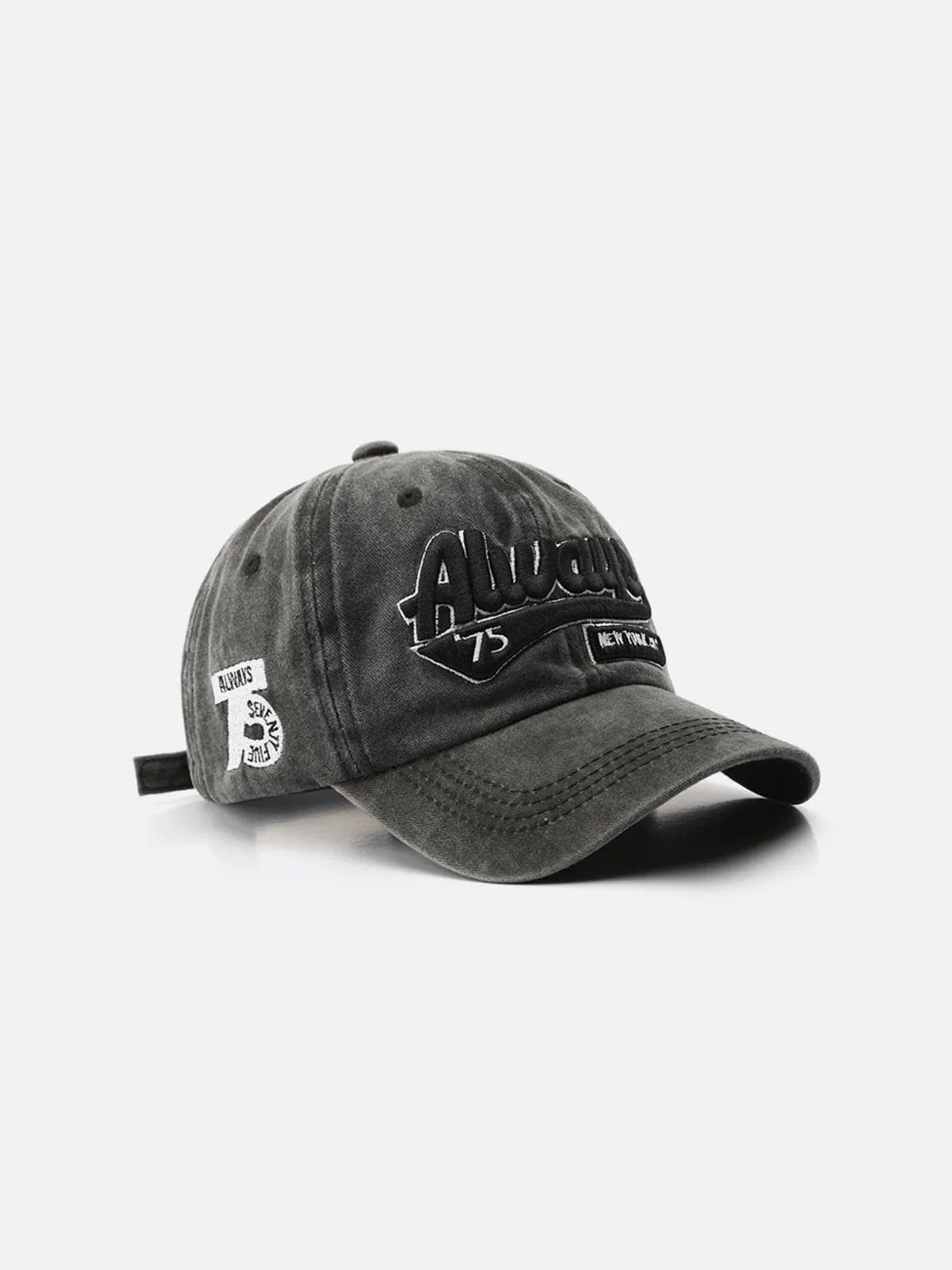 Washed Embroidered Letter Baseball Cap sold by Aelfric Eden