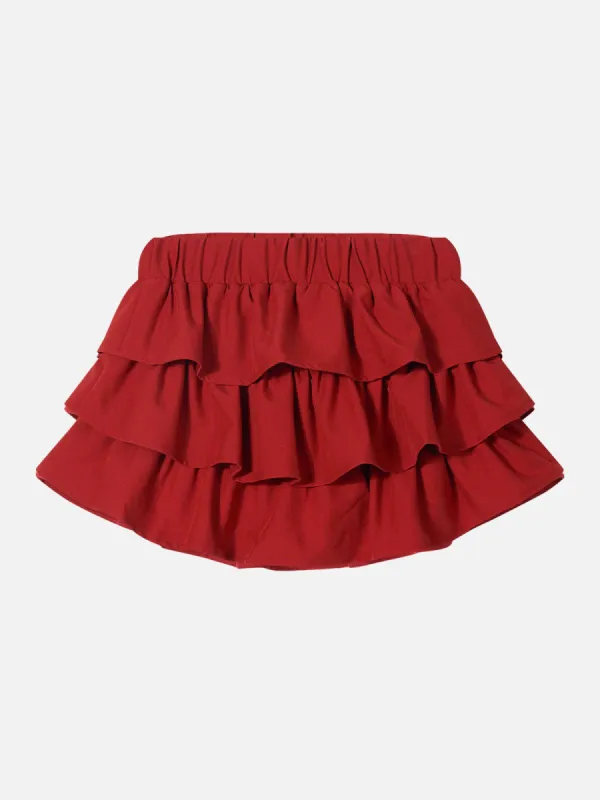 Aelfric Eden Cherry Red Tiered Skirt sold by Aelfric Eden
