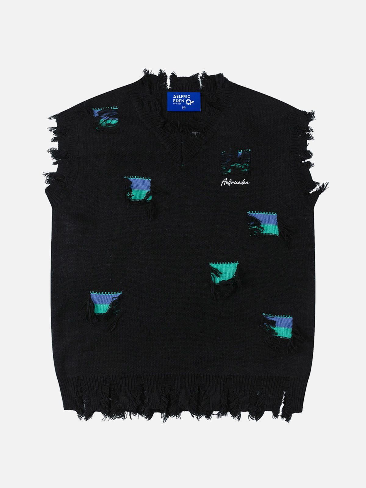 Aelfric Eden Distressed Fringe Sweater Vest sold by Aelfric Eden product image thumbnail 2