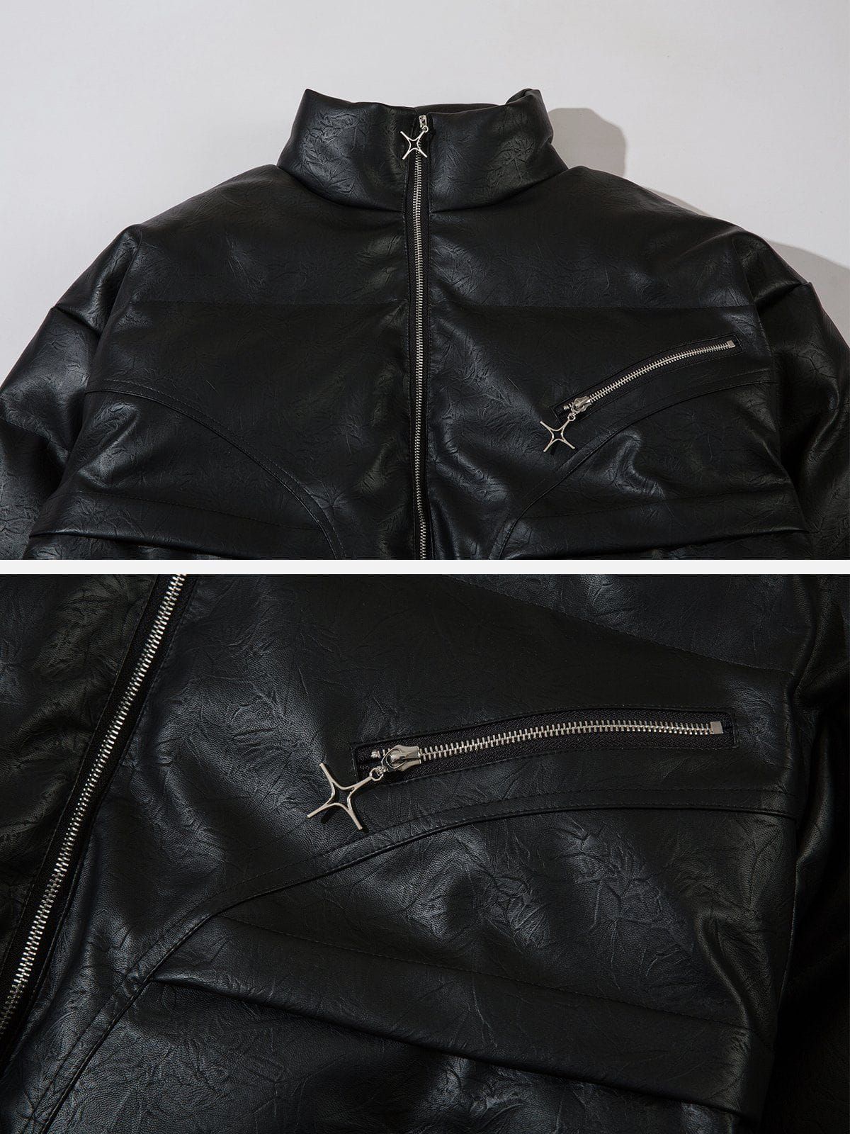 Aelfric Eden ZIP UP Elements Leather Coat sold by Aelfric Eden product image thumbnail 4