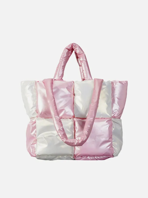 Color Combination Down-Filled Quilted Bag sold by Aelfric Eden