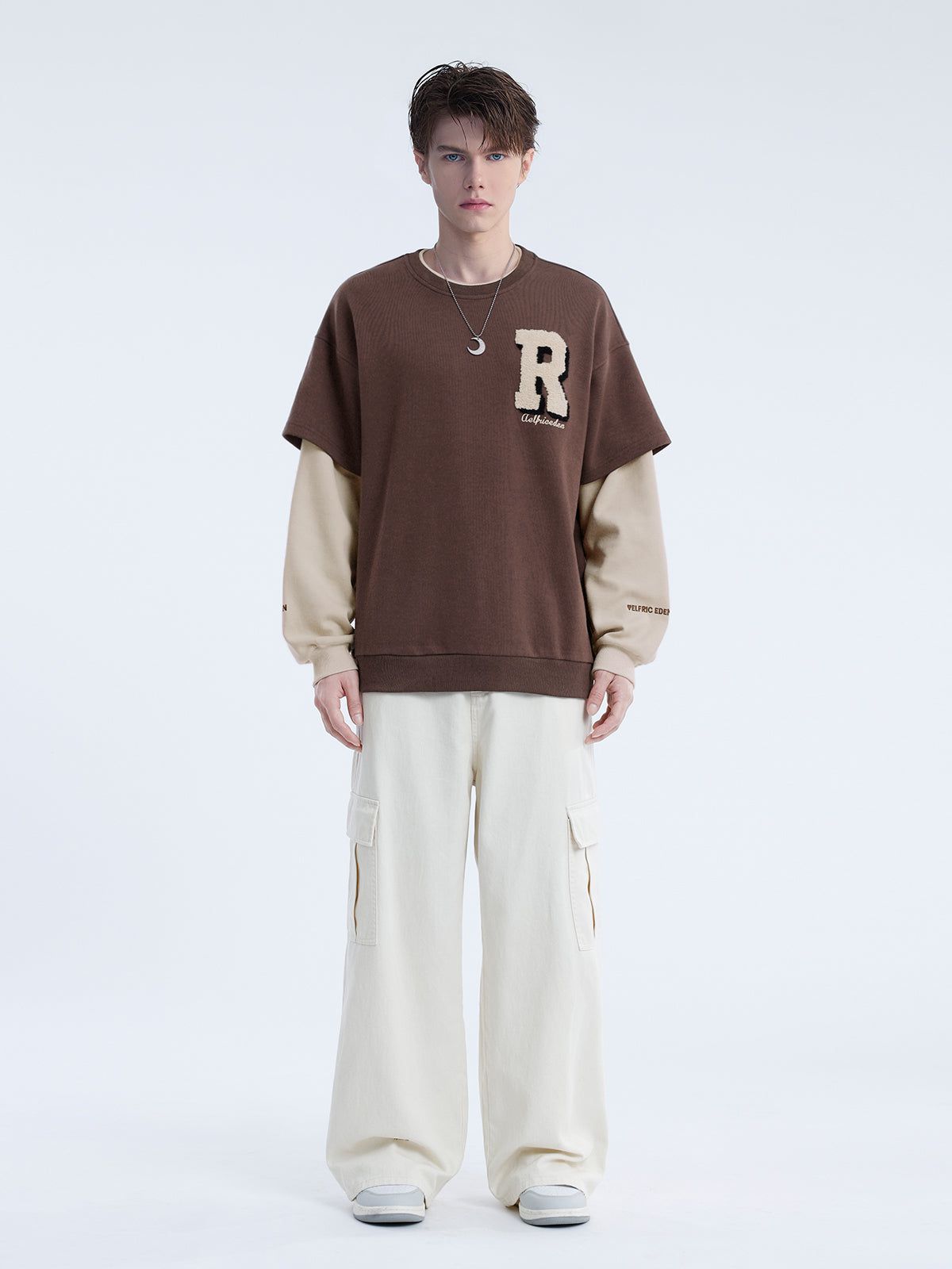 Aelfric Eden Patchwork Flocking Sweatshirt sold by Aelfric Eden product image thumbnail 3