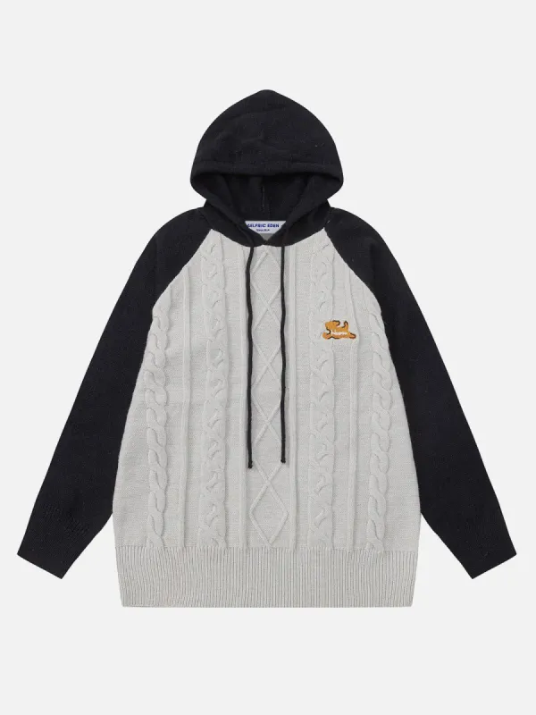 Aelfric Eden Patchwork Sleeve Twist Hoodie sold by Aelfric Eden
