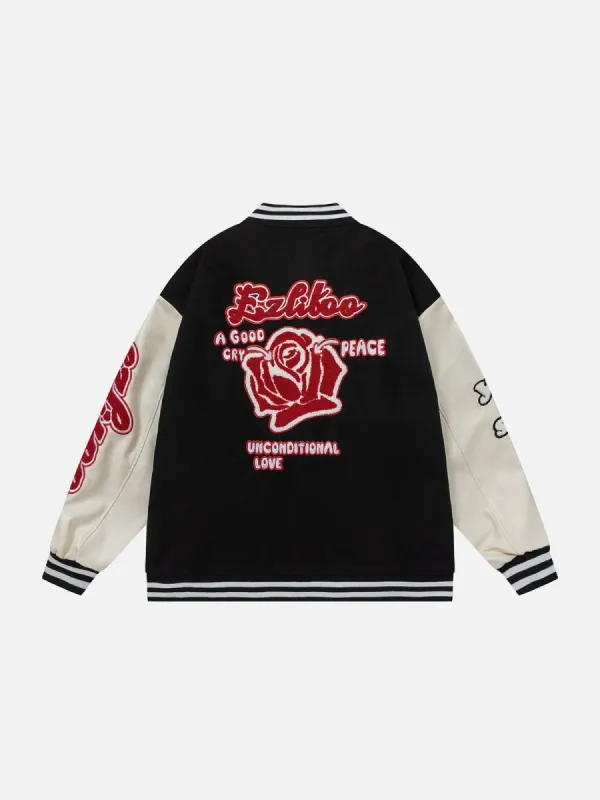 Aelfric Eden Rose Flocking Varsity Jacket sold by Aelfric Eden