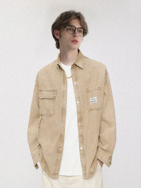 Aelfric Eden Solid Irregular Pocket Denim Jacket sold by Aelfric Eden