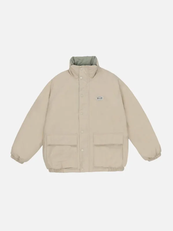 Aelfric Eden Solid Collar Large Pocket Winter Coat sold by Aelfric Eden