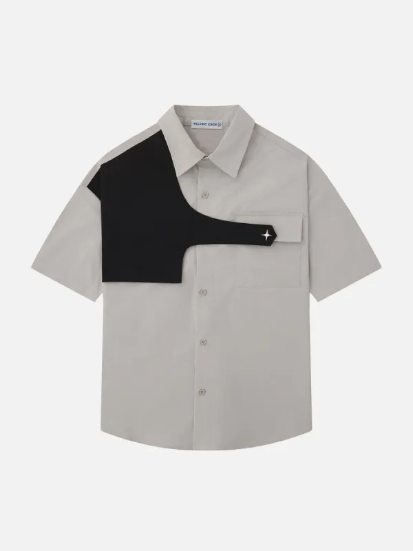Aelfric Eden Rivet Patchwork Short Sleeve Shirt sold by Aelfric Eden