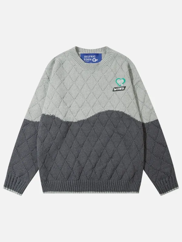 Aelfric Eden Color Blocking Rhomboid Sweater sold by Aelfric Eden