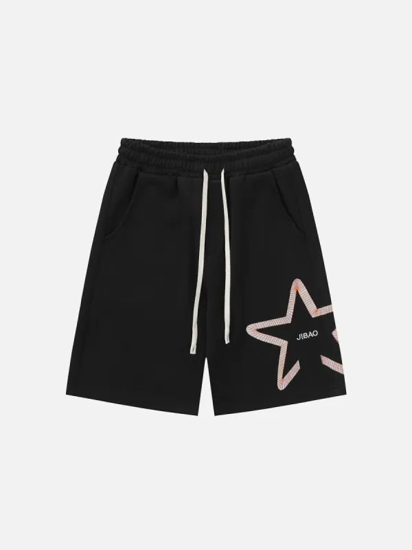 Aelfric Eden Star Embroidered Shorts sold by Aelfric Eden